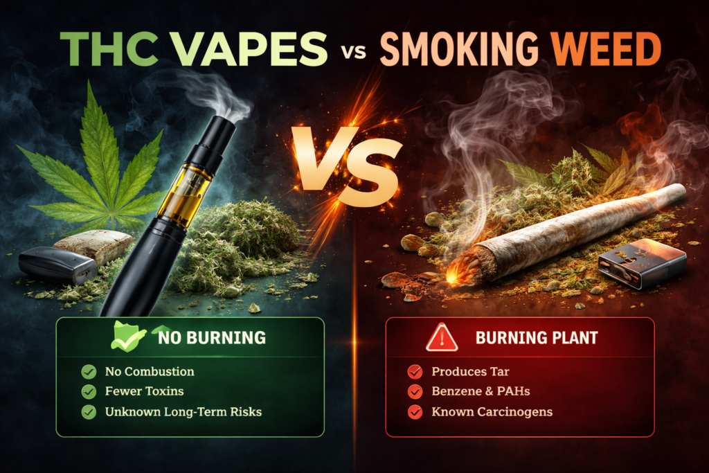 THC Vapes vs smoking weed uk